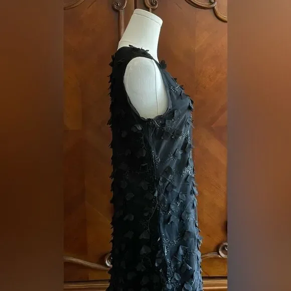 Max Studio Black Textured Midi Dress - Picture 5 of 9